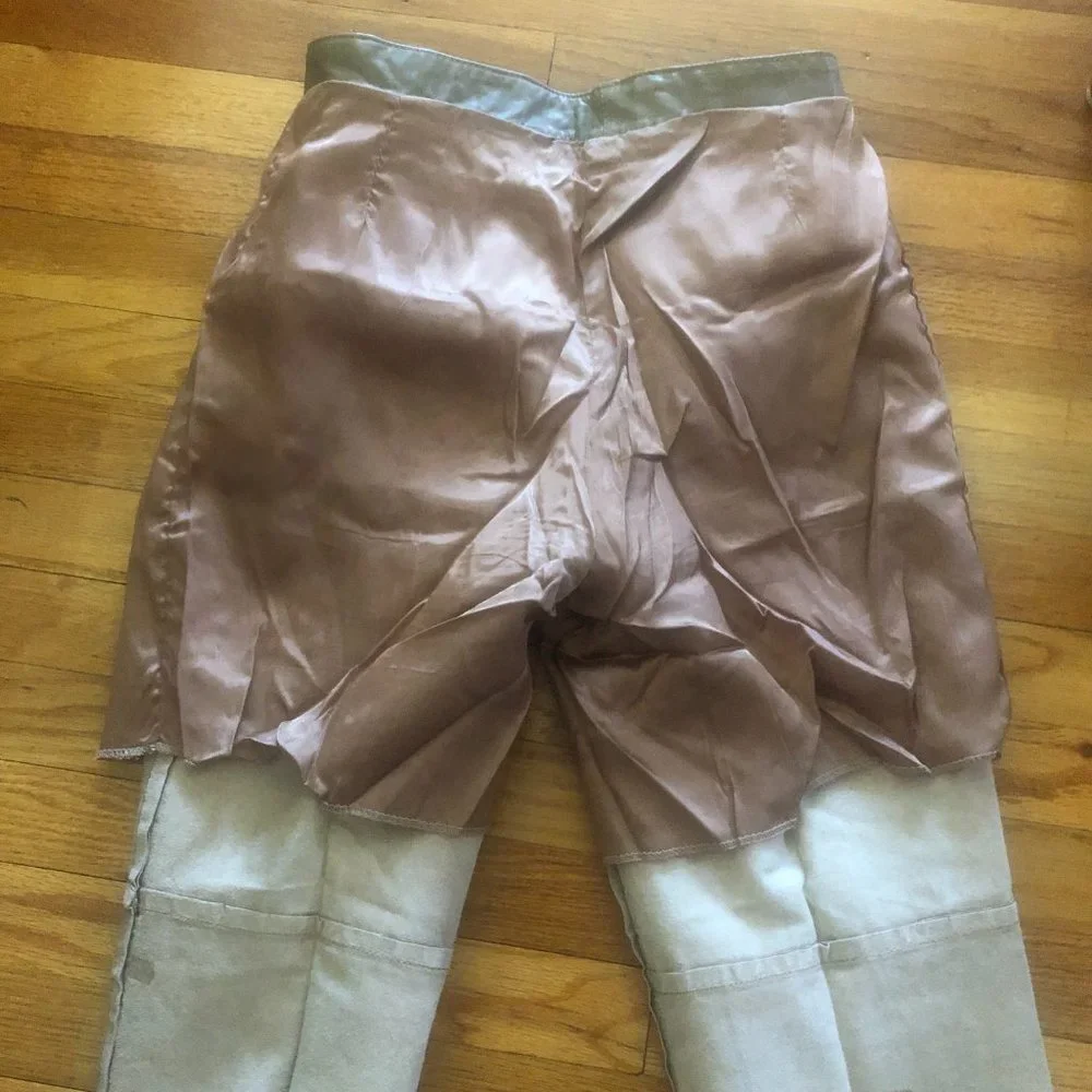 Vintage Italian Vera Pelle Brown Leather Pants | Monpel S.p.A. | EU 48 / US 32